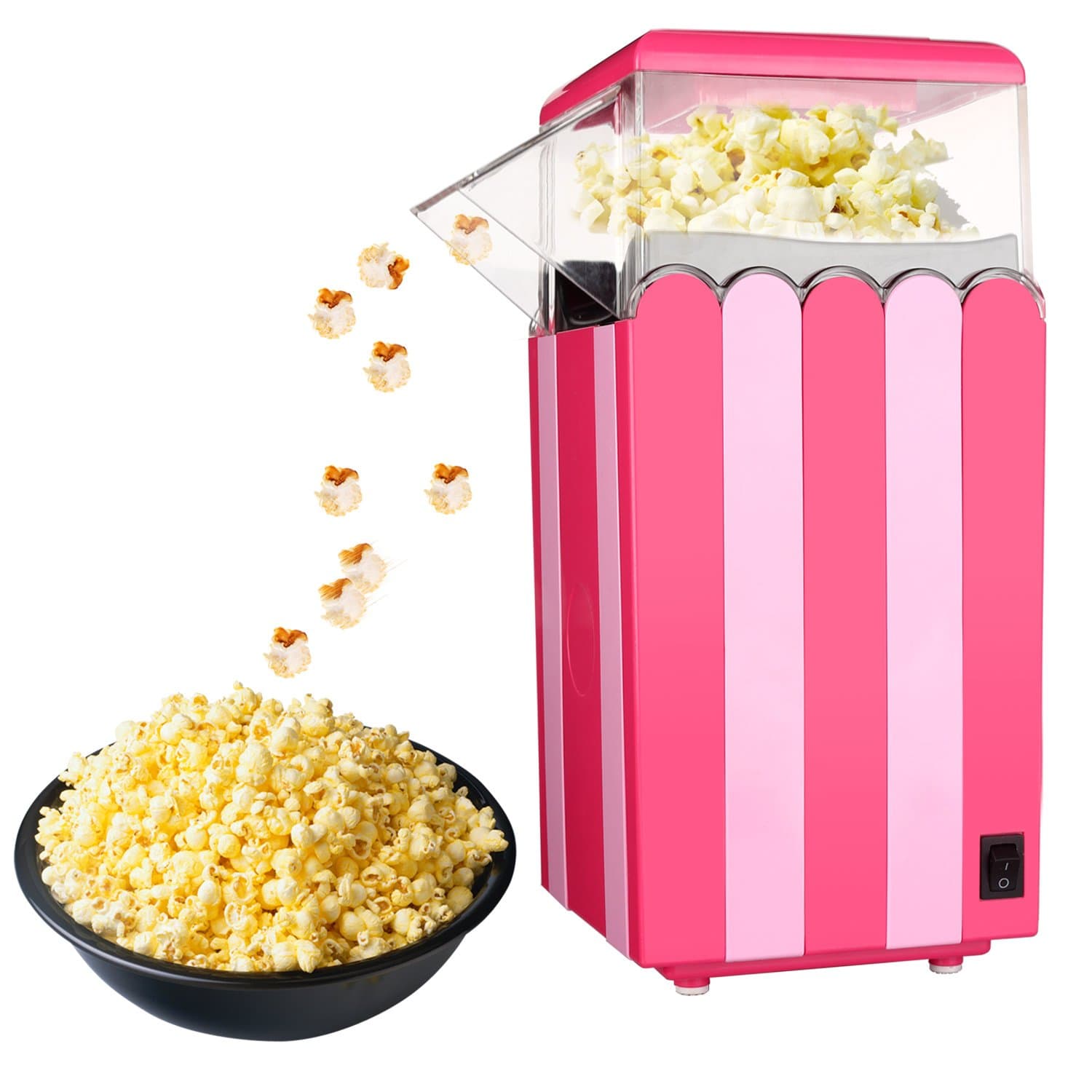 Maker,Healthy Hot Air Popcorn Popper, BBM-01, Red