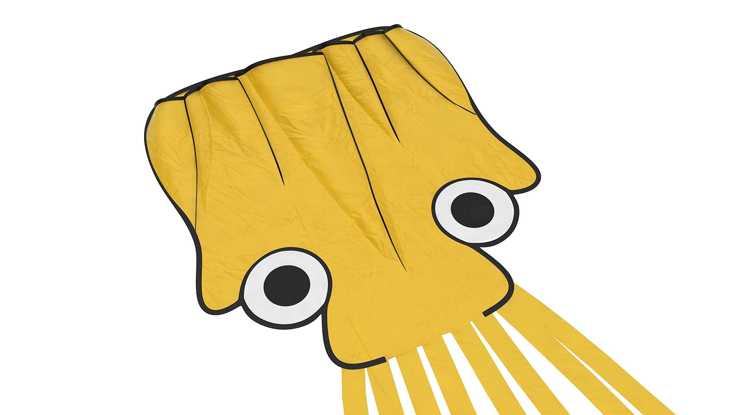 #1 Octopus Kite with 300 Feet of String and Easy Storage Bag | Premium Quality | Yellow | GIANT Parafoil Kite Toy Over 16 FEET LONG | Flying Toys for Boys | #1 Beach Toy | Keep & Refund Promise