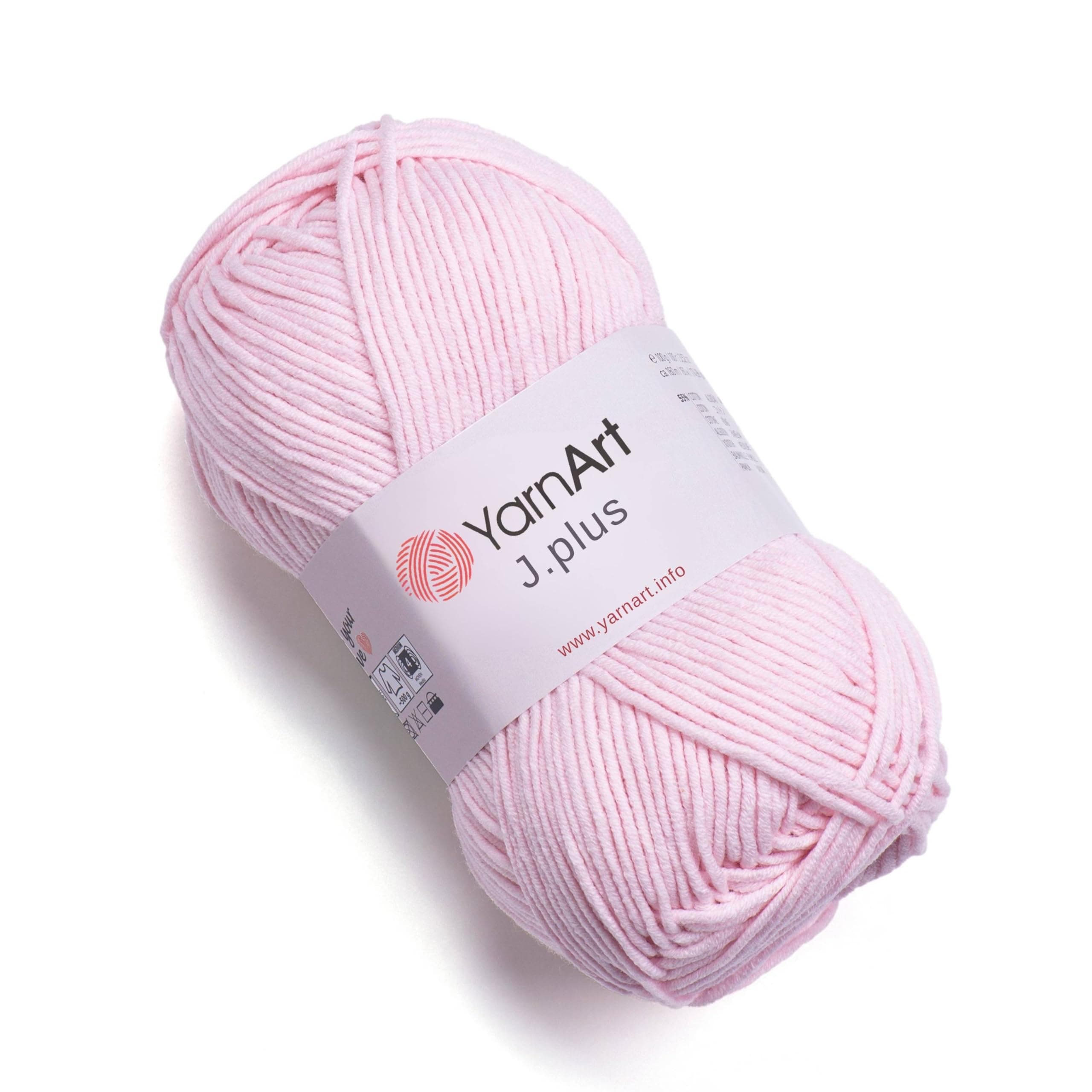 YarnArt J. Plus Soft Cotton Blend Yarn – 100g (3.5oz) 160m (174yds), 55% Cotton 45% Acrylic – Worsted Weight #4 – Ideal for Amigurumi, Baby Projects, Knitting & Crochet – Durable & Smooth (18)