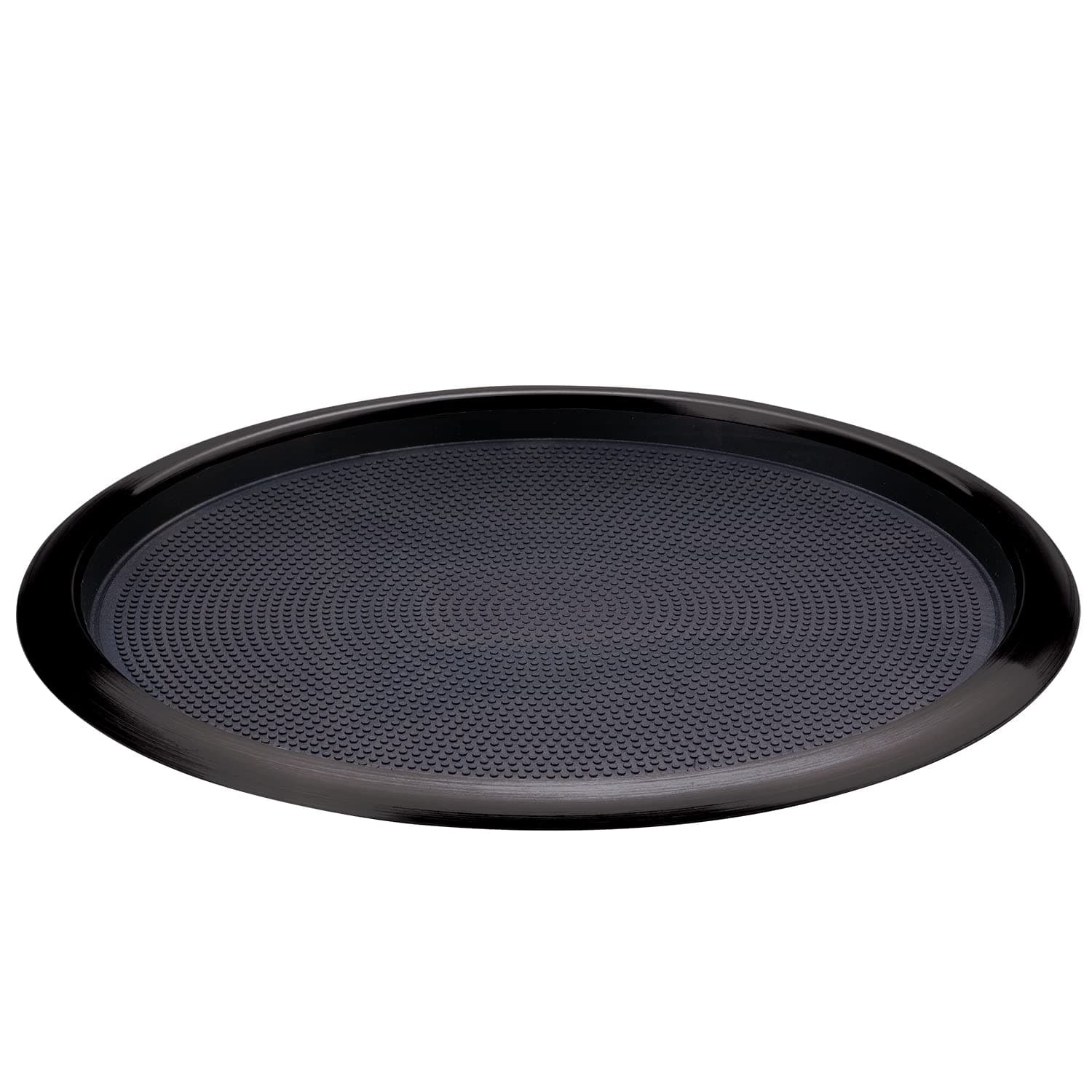 Service Ideas TR1614RIBX Tray with Removable Insert, 14" Round, Stainless Steel, Black Onyx