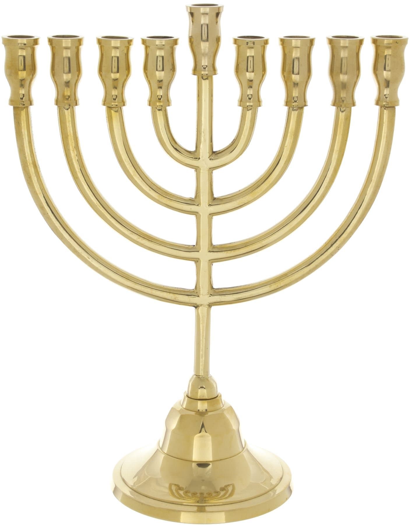 Hanukkah Menorah with 9 Branches, Brass, 21.5 centimetres