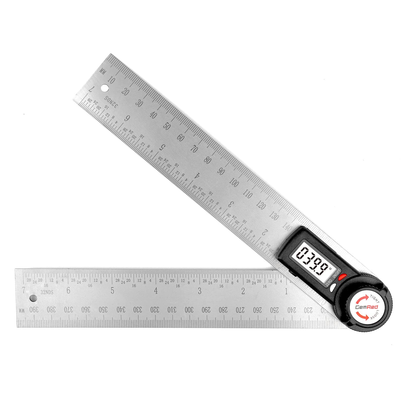 82305 Digital Angle Finder Protractor-Stainless steel (white&red button)