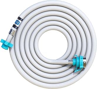 Eightiz Flexible PVC Washing Machine Inlet Hose water pipe, Universal Water Inlet with Tap adaptor Connector for Top & Front Load Fully Automatic (7.5M)
