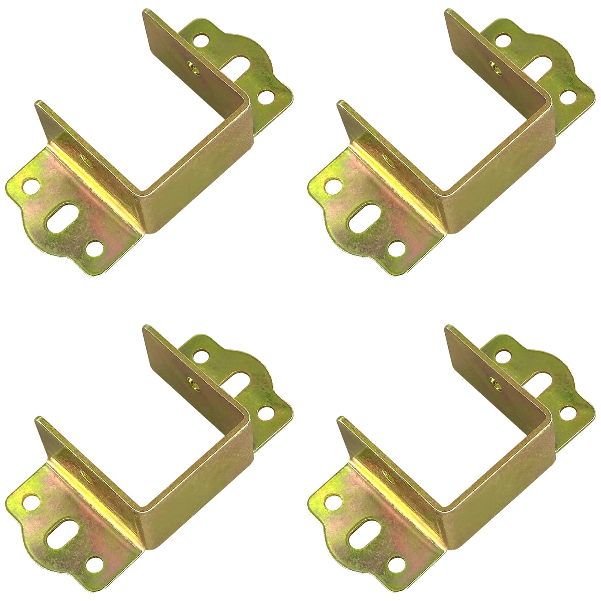 4 PCS Heavy Duty Bed Rail Metal Brackets Support Hinges (40mm)
