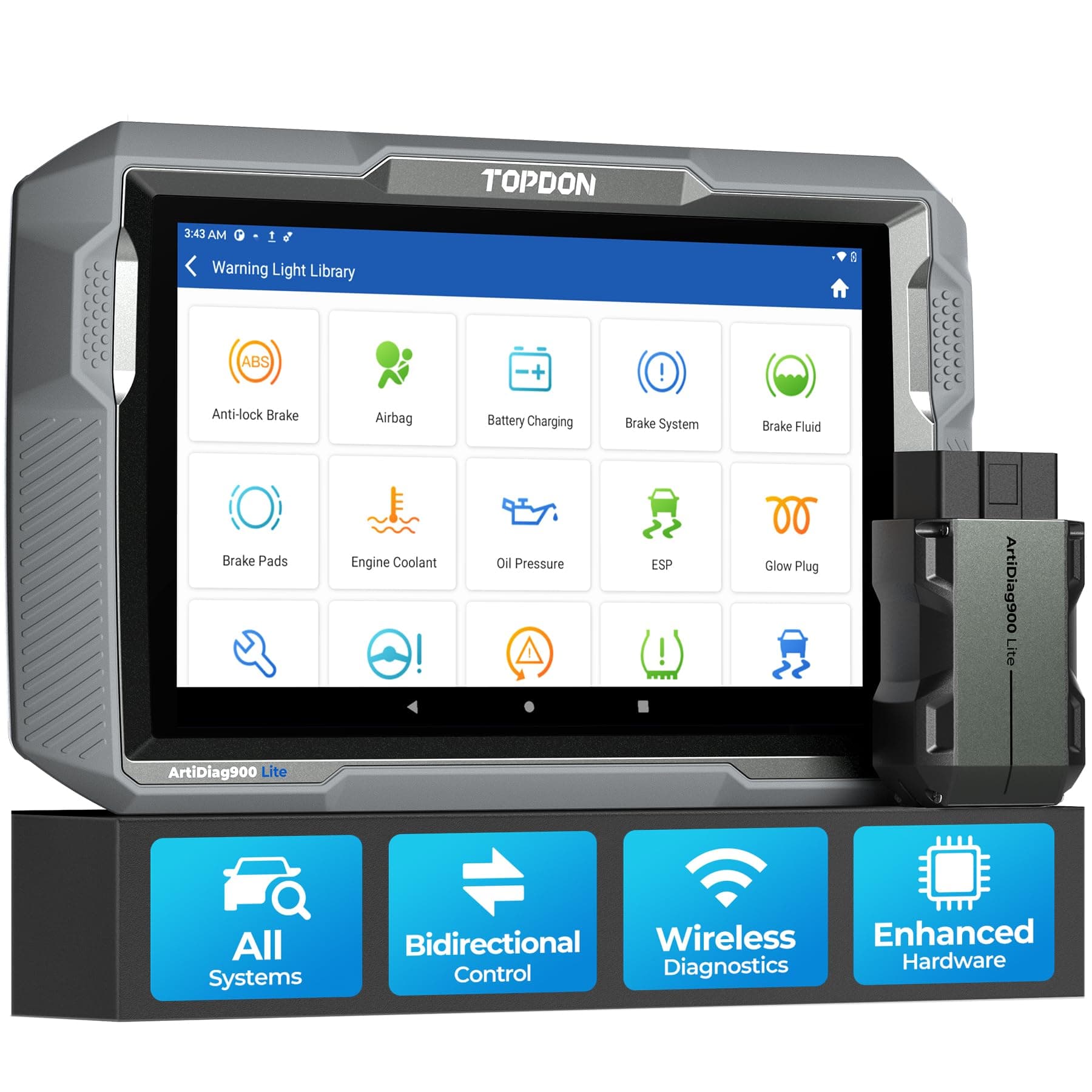 Bidirectional Scan Tool, ArtiDiag900 Lite Automotive Diagnostic Tool for Full System, Scanner for Car with Active Test, FCA AutoAuth, Wireless OBD2 Scanner Diagnostic Tool for All Vehicles