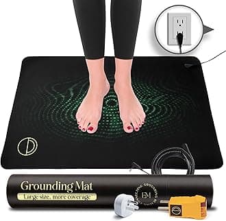 Earth and Moon Grounding Mat for Bed 24x35in - Full Body Grounding Pad and Mattress Cover for Pain, Inflammation and Restful Sleep, Includes 15 Feet Cord and Outlet Tester for Safe Use