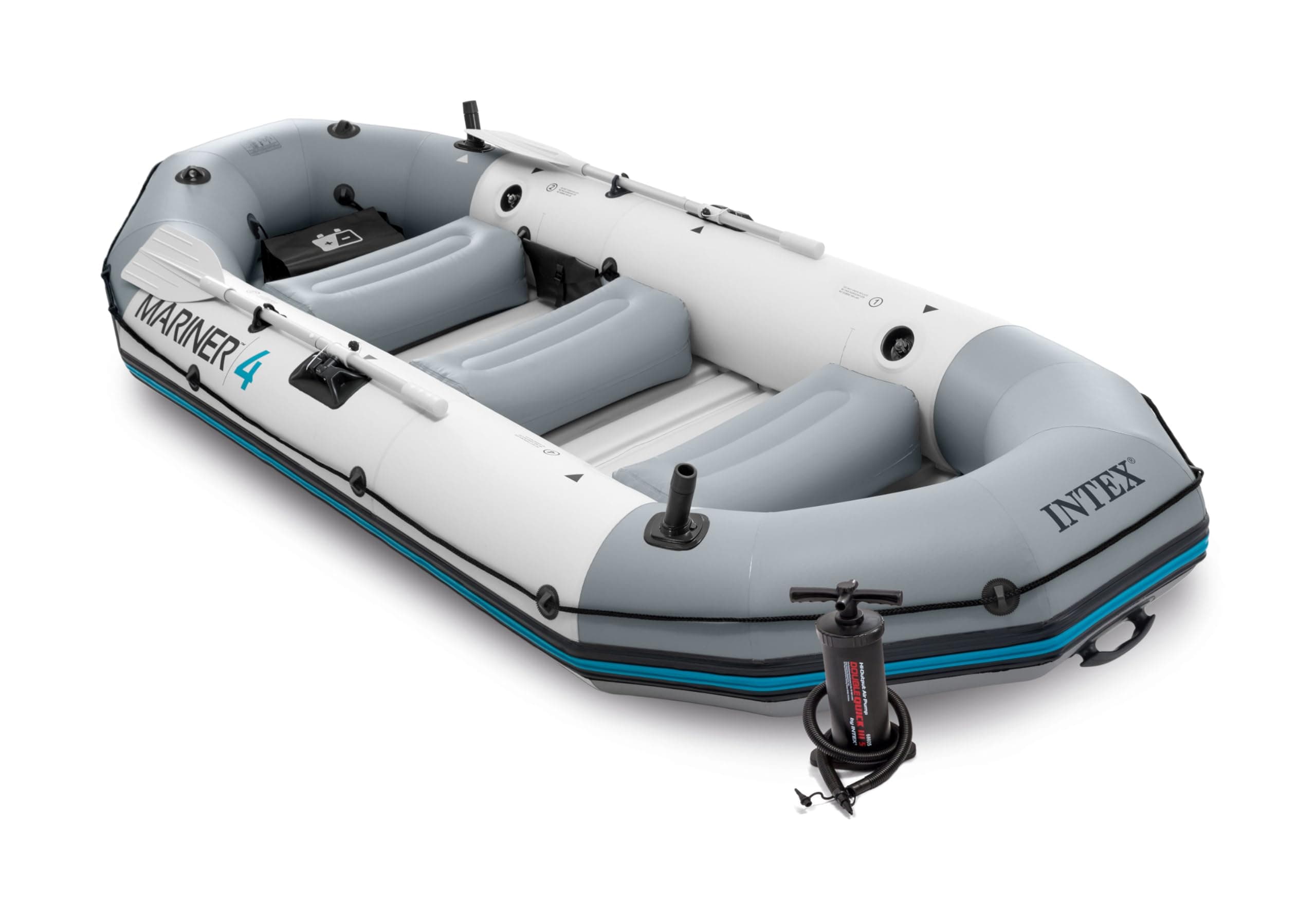 Intex Mariner 4 Rigid Inflatable Boat Set - 68376, Gray