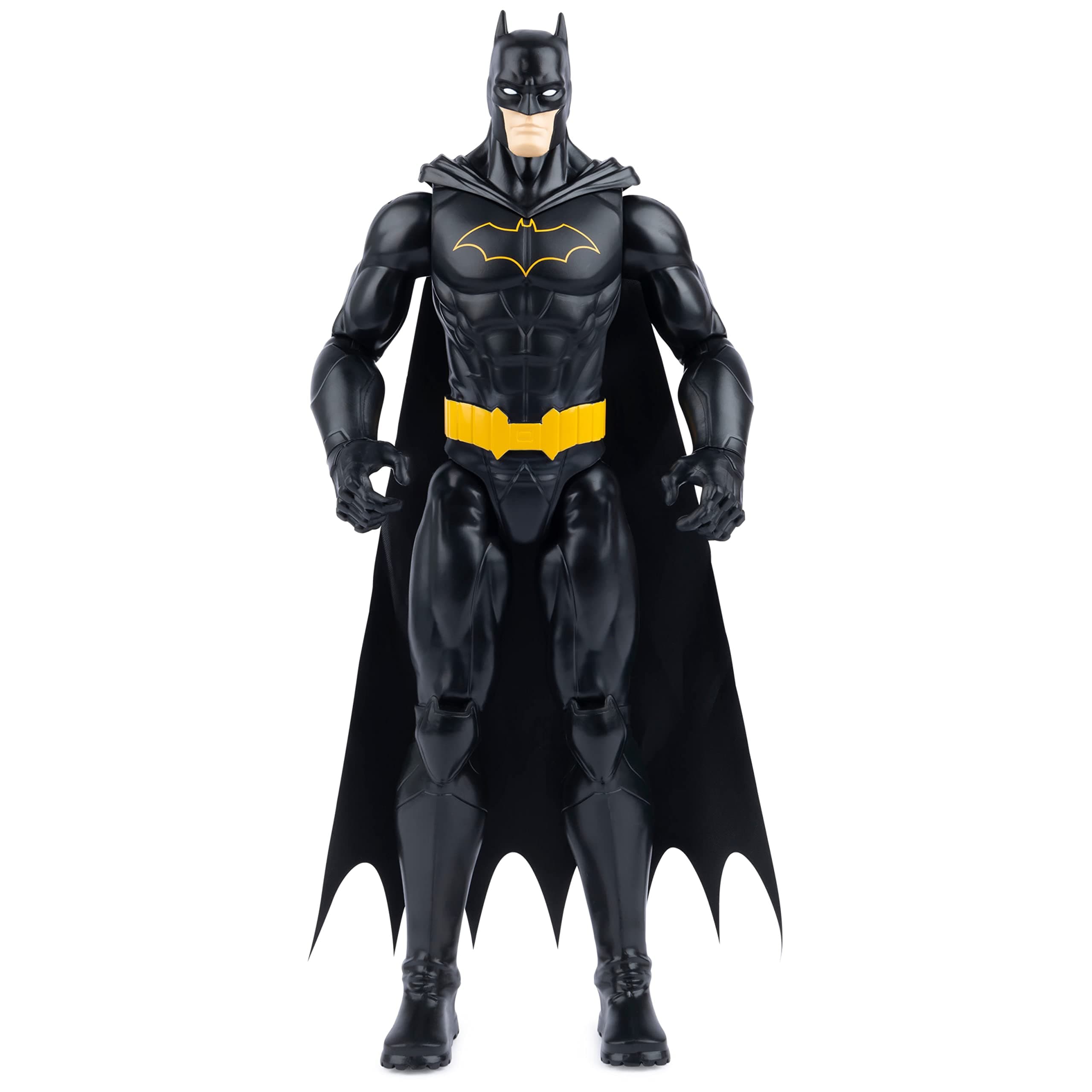 DC COMICS | BATMAN | 30cm Scale Batman Figure with Original Black Decorations and Armor, Cape and 11 Points of Articulation - Toys for Boys and Girls from 3 Years