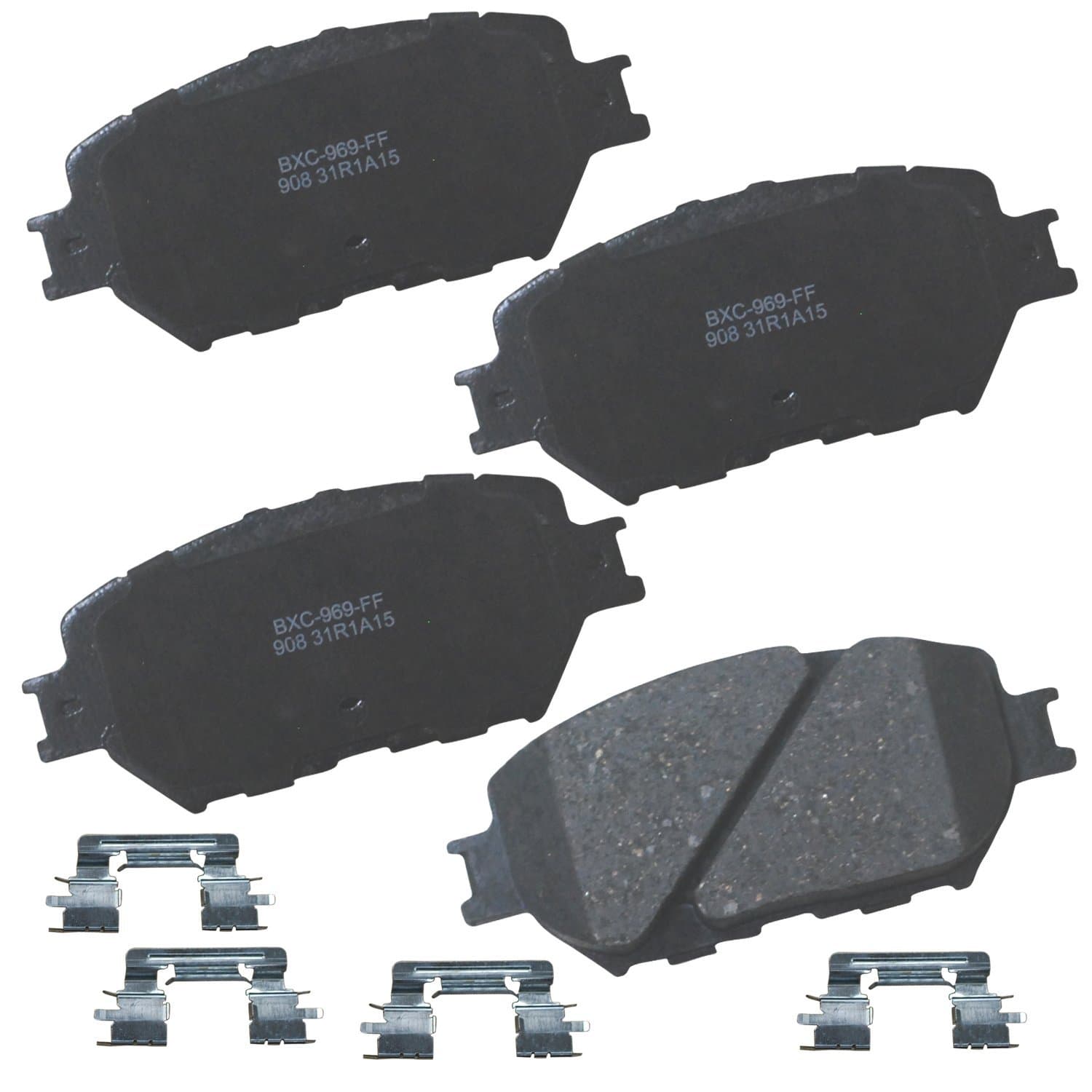 Bendix Premium SBC908 Ceramic Front Brake Pads for Lexus GS300 2006, IS250 2015-2009, Toyota Camry 2006-2002
