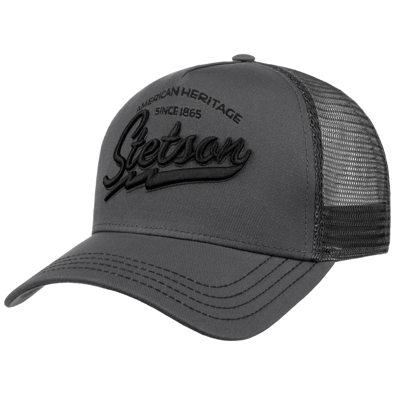 Since 1865 Trucker Cap One Size (ca. 56-60 cm) Herren - Schirm & Front aus 100% Baumwolle - Größenverstellbar - Meshcap mit Netzeinsatz - Schirmlänge 7 cm - Sommer/Winter