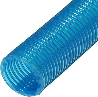 Rubber-Cal 01-203-1.5-12"PVC Flexduct" General Purpose, 1.5"ID x 12' Fully Stretched, Blue