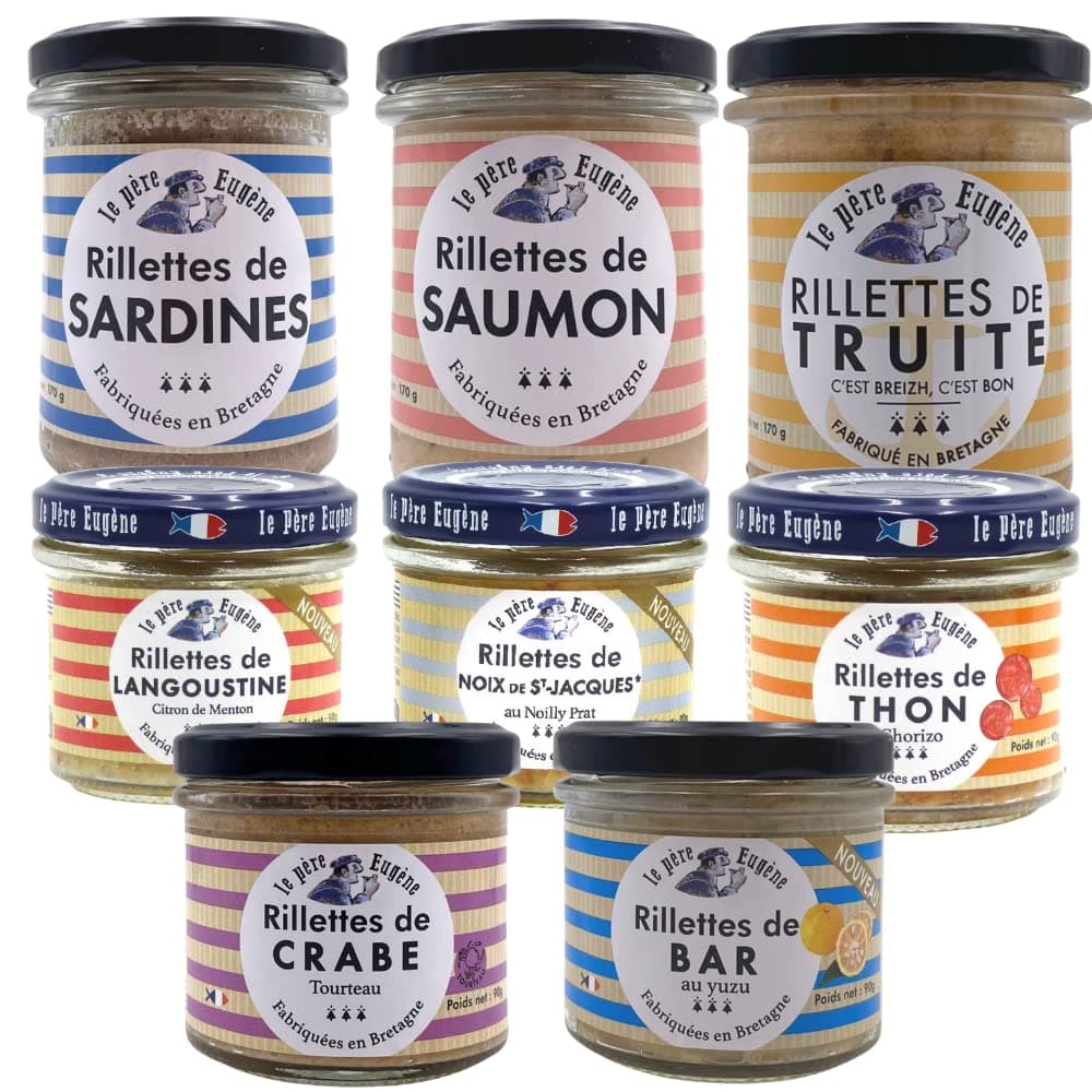 Fish and Seafood Rillettes Selection x 8 Jars