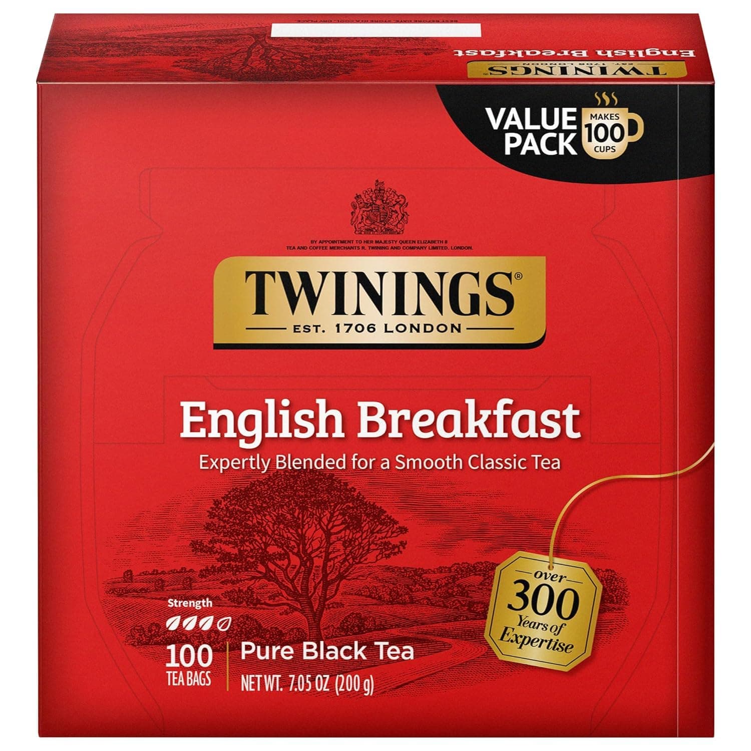 Twinings Tea, English Breakfast, 100 Count, 7.05 oz