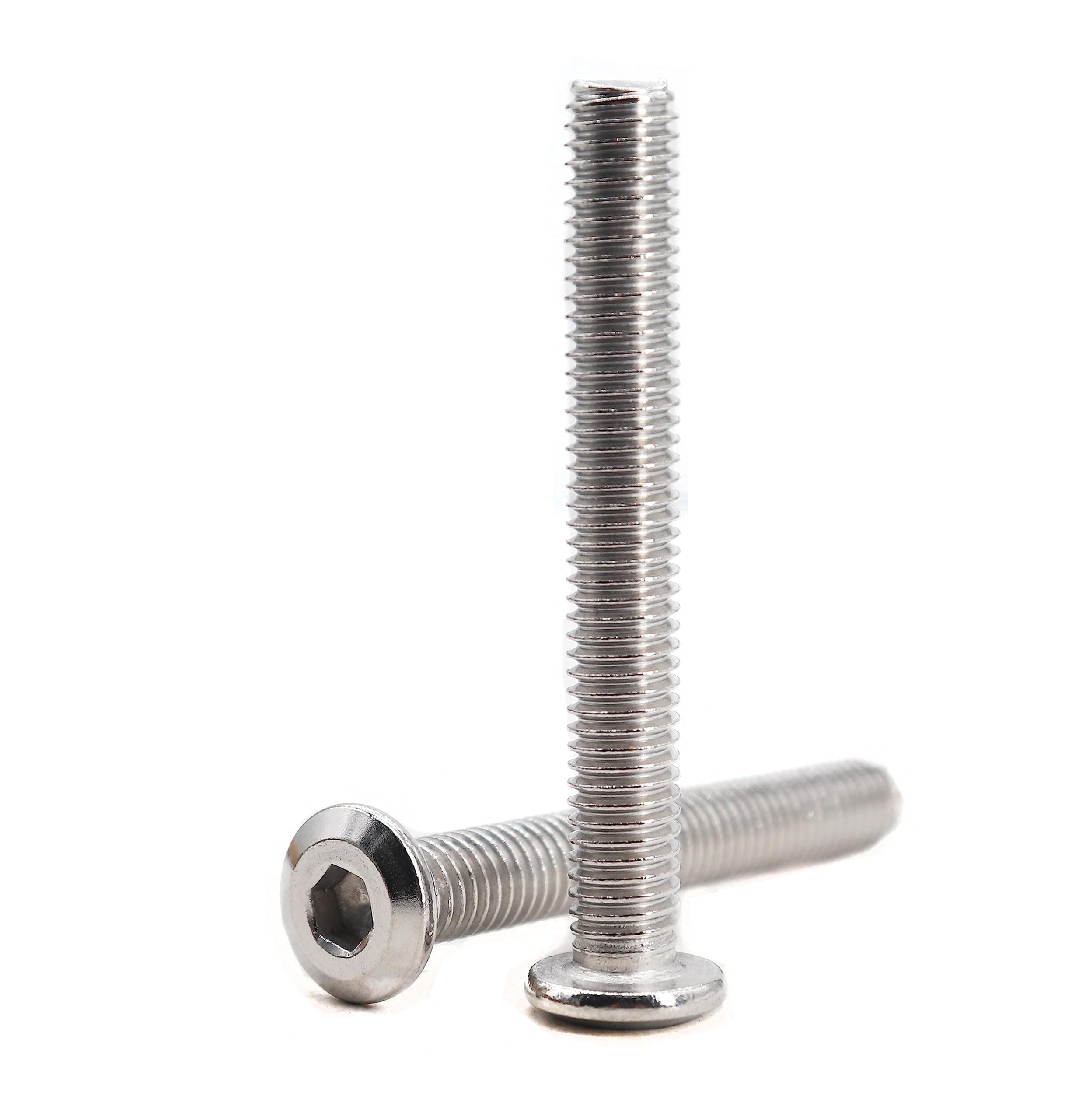 binifiMux 10pcs M8 x 65mm Rivet Countersunk Socket Cap Allen Head Bolts Screws Connecting for Furniture, 304 Stainless Steel