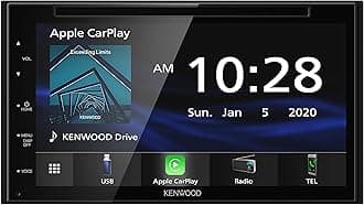 DDX5707S Double Din DVD Car Stereo with Apple Carplay and Android Auto, 6.8 Inch Touchscreen, Bluetooth, Backup Camera Input, Subwoofer Out