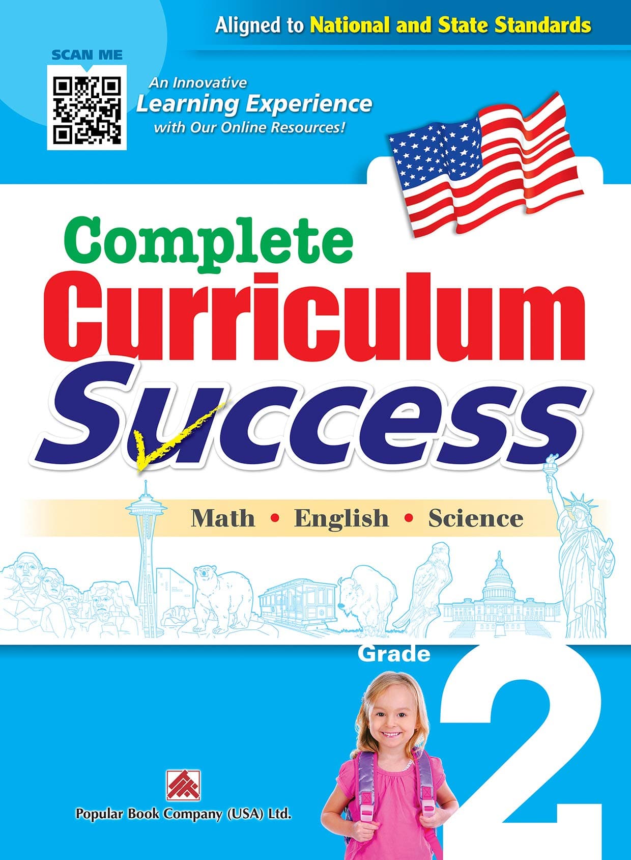 Popular Book Company (Usa) Complete Curriculum Success Grade 2 - Learning Workbook for Second Grade Students - English, Math and Science Activities Children