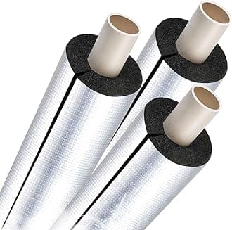 Pipe Insulation Lagging Antifreeze Foam Tube 4/5" Thickness Aluminum Foil Pipe Cover ID 3/5"-13-7/8" Solar Water Pipe Protection Cover for Air Conditioning Cold and Hot Pipe(43.0 mm x 20 mm x 95 cm)