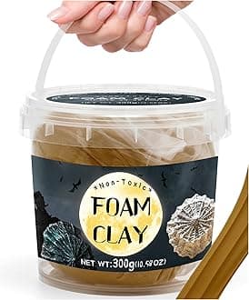 Dirt Moldable Cosplay Foam Clay (300 Gram) Air Dry Clay - High Density and Perfect for Intricate Designs | Figures | Masks | Craft Projects | Great for Cutting with Tools, Sanding or Shaping