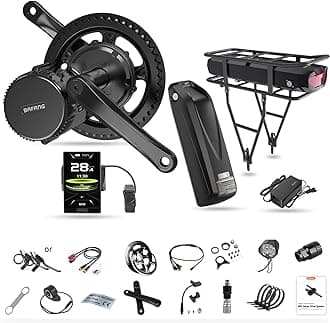 BAFANG Mid Drive Ebike Conversion Kit CAN protocol 48V 1000W 750W 250W BBS01B BBS02B HD Mid Motor Electric Bike Conversion Kit with Optional Ebike Battery and Display DIY for MTB and Road Bike