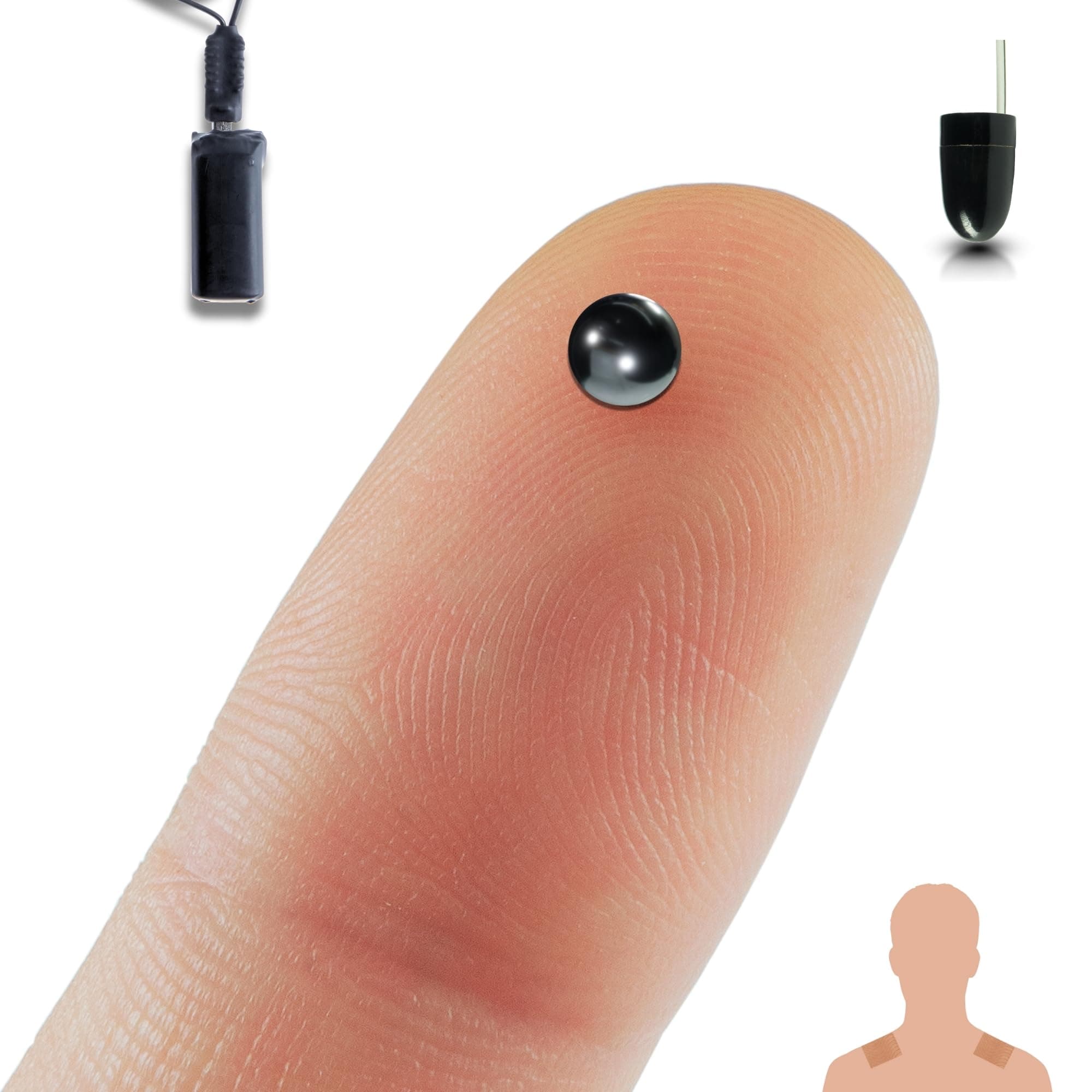 PingaOculto Spy Earpiece Bluetooth Wireless Earphones Invisible Hidden Mini Headset Exam Phone Microphone Adhesive Strips - Secret Earphone Micro Listening (Spy Earpiece Nano V8 + Vip Pro UltraMini)