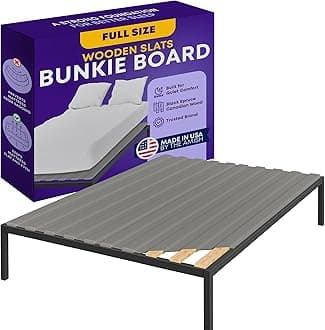 Greaton, Wooden Full Bed Slats for Support Under Mattress with Cover – Replacement Wood Slats for Full Size Bed Frame – Under Mattress Support Without Extra Height – 2.38-Inch Standard Width