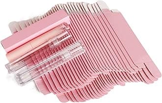 COSIDEA 50 PCS Empty Pink Lip Gloss Boxes W21 xW21 xH121mm， Cosmetic Perfume/Mascara Box Packaging, small Kraft Paper Box Luxury Holder Wrapping