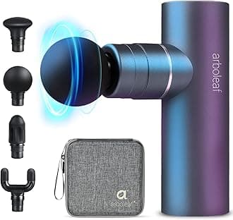 Massage Gun Deep Tissue, Full-Metal Electric Portable Hand Held Massager Gun with Case for Back, Body Sore Muscles, Pain Relief, Gifts for Dad, Office, Home, Athletes