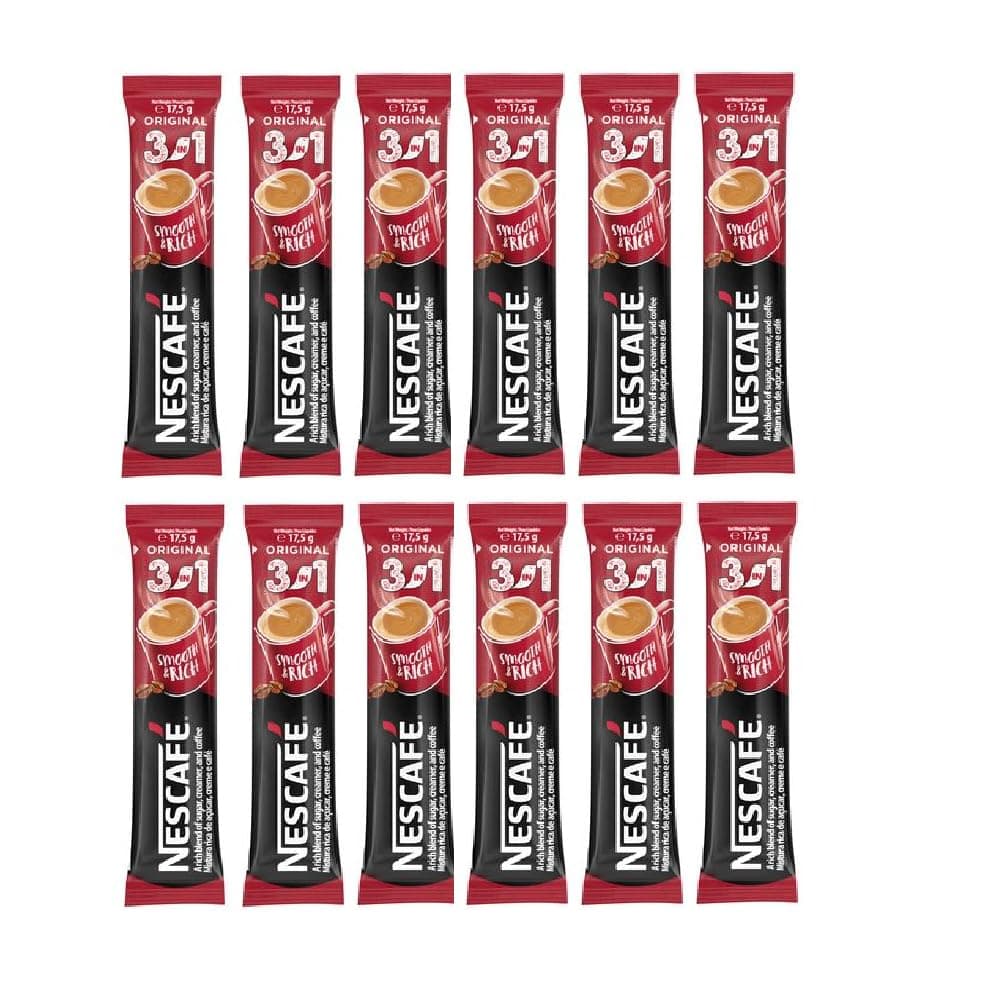 Original 3 in 1 Instant Coffee Mix, Instant Coffee Sachets, 3 in 1 Instant Coffee Sachets (Pack Of 12 x 17.5g)