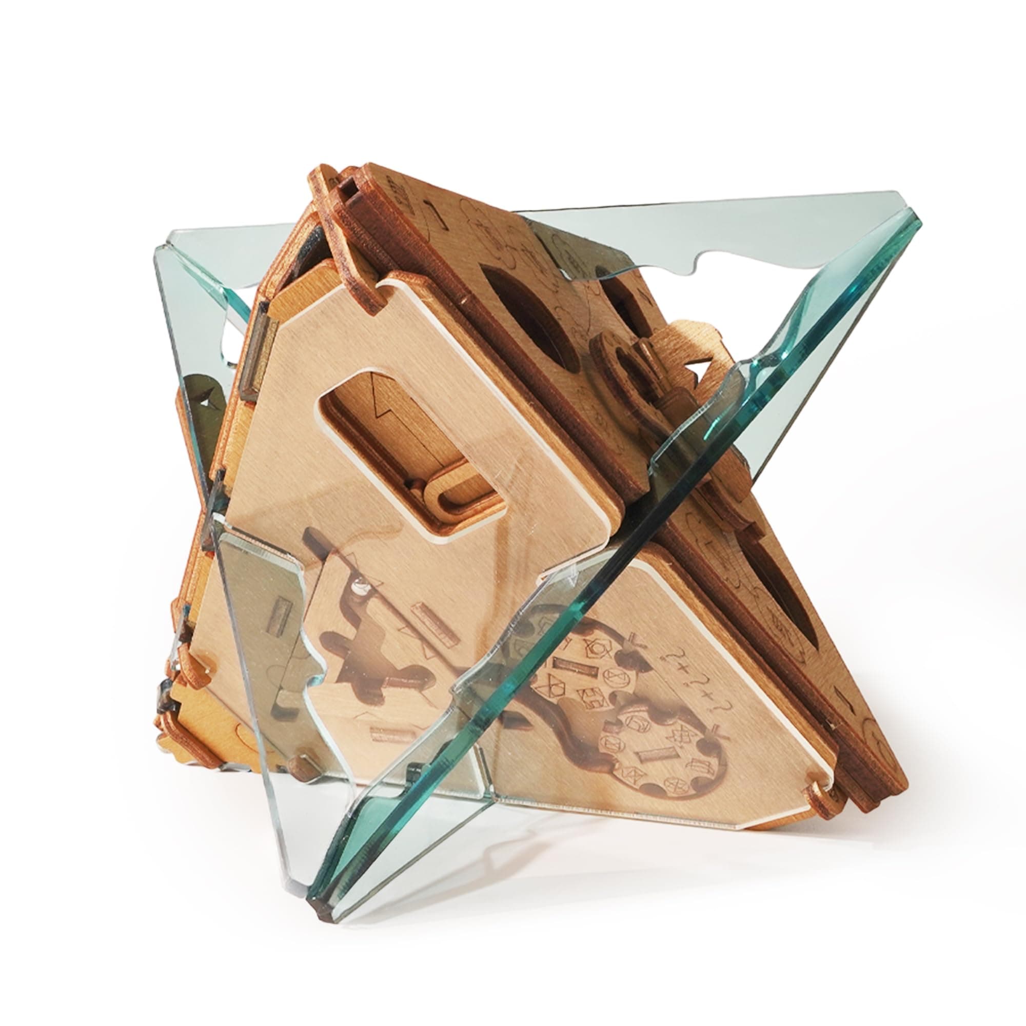 Philosophers Stone - Escape Room Game - Wooden Puzzle Box - 3D Brain Teaser Puzzle - Treasure Chest (Newton's Mystery Invention)