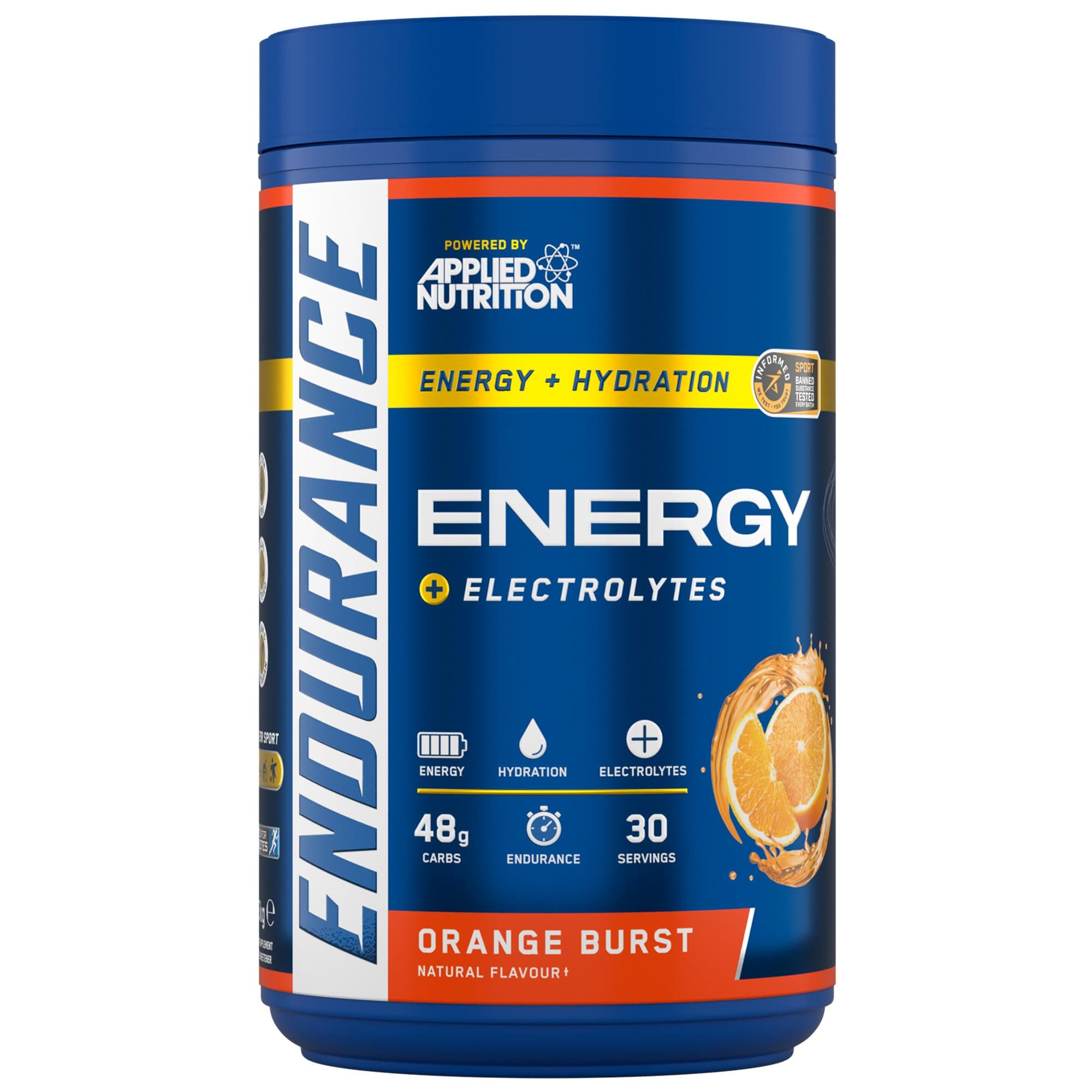 Endurance Velocity Fuel Pre Workout Carb Plus Electrolyte Food Supplement, Orange Burst, 1.5 KG