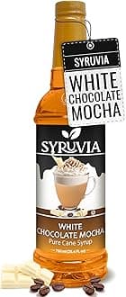 Coffee Syrup, White Chocolate Mocha Flavored Syrup for Drinks, Lattes, and Desserts – 25.4 fl oz,