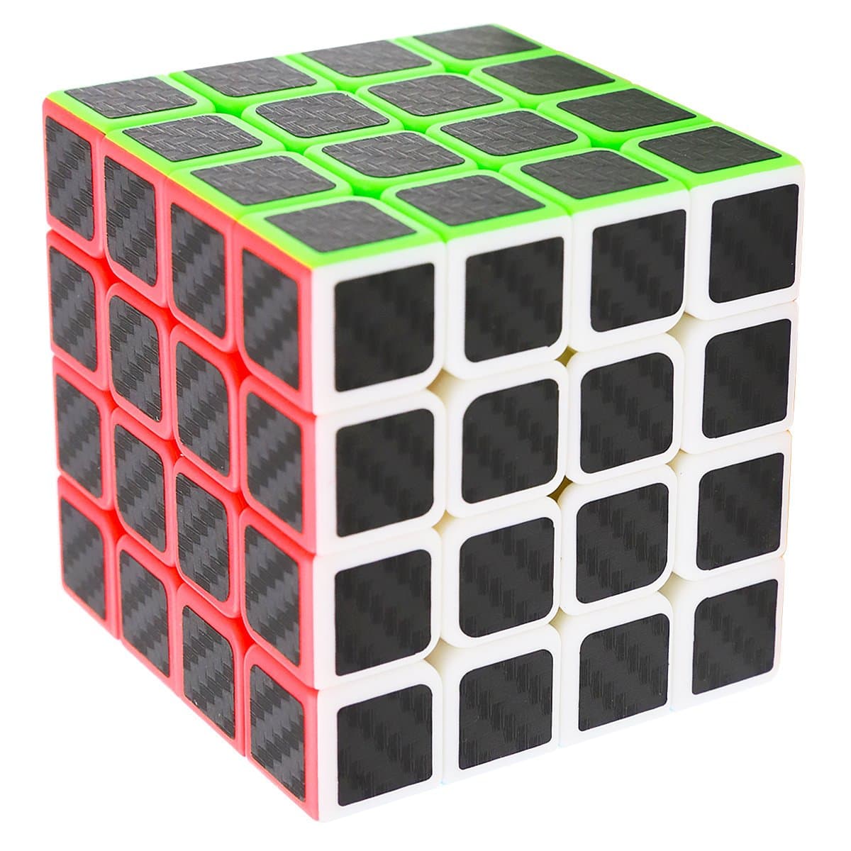 LSMY Speed Magic Cube 4x4x4, Puzzle Cube Carbon Fiber Sticker Toy