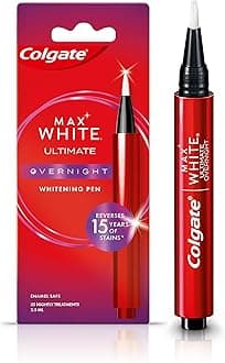 Colgate Max White Ultimate Overnight Teeth Whitening Pen, Reverses 15 Years of Stains* 2.5ml, 1 Pack, 35 Nightly Treatments