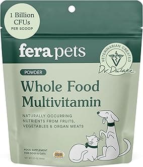 Whole Food Multivitamin Cat & Dog Food Topper with Probiotics, Antioxidants, & Essential Dog Vitamins & Minerals - Nutrients from Fruits, Vegetables, & Organ Meats - 3.7 oz