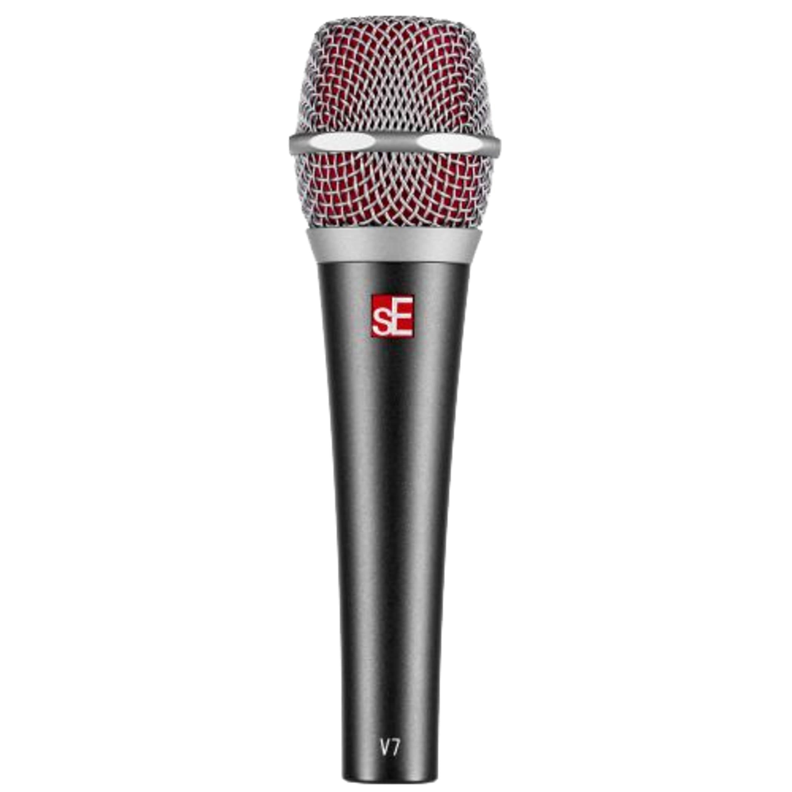 SE ELECTRONICS V7 Dynamic Microphone for Singing, Speech & Studio Recording - XLR Handheld Professional Microphone with Supercardioid Aluminum Voice Coil for Huge Gain Before Feedback - Grey