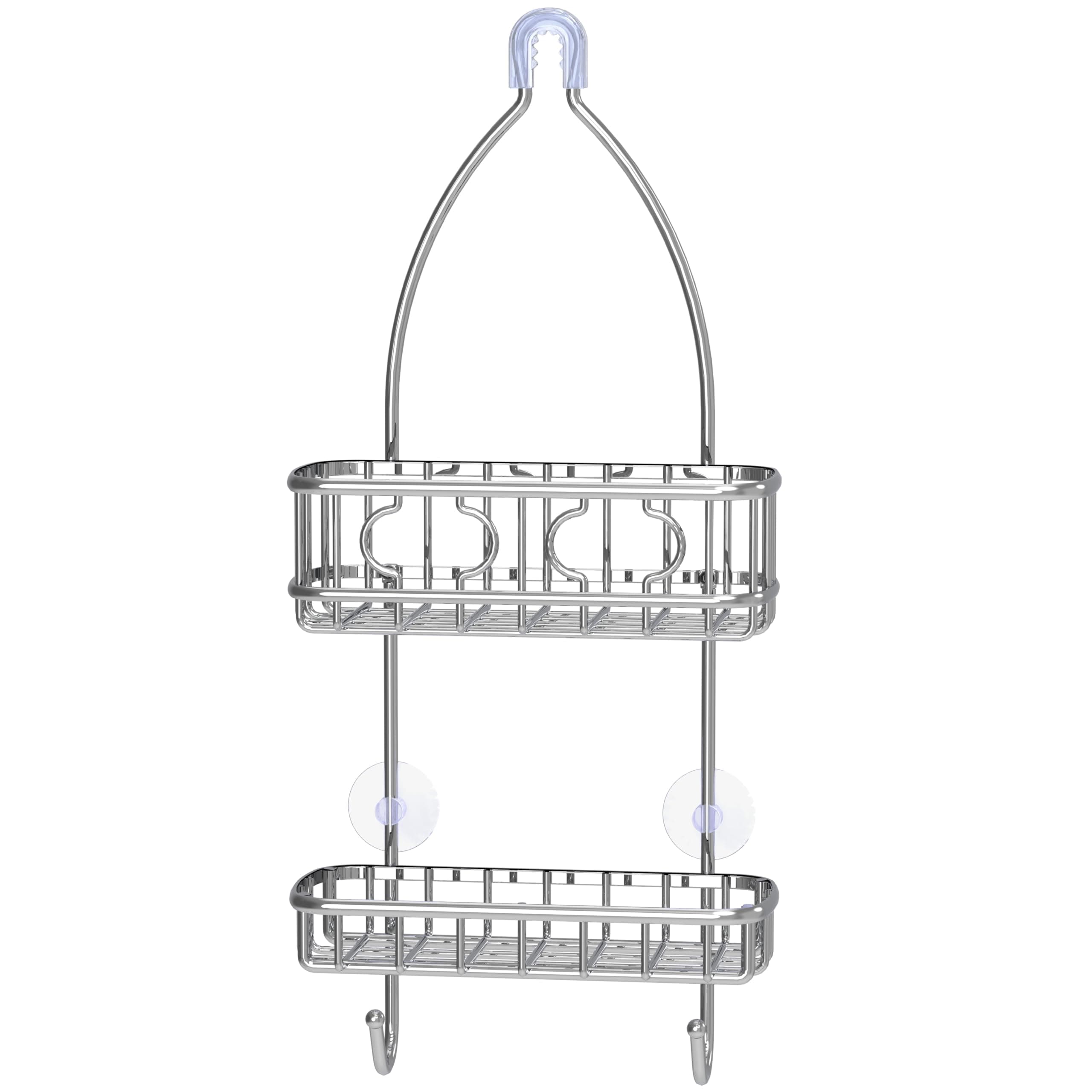Simple Houseware Bathroom Hanging Shower Head Caddy Organizer, Chrome (22 x 10.2 x 4.2 inches)
