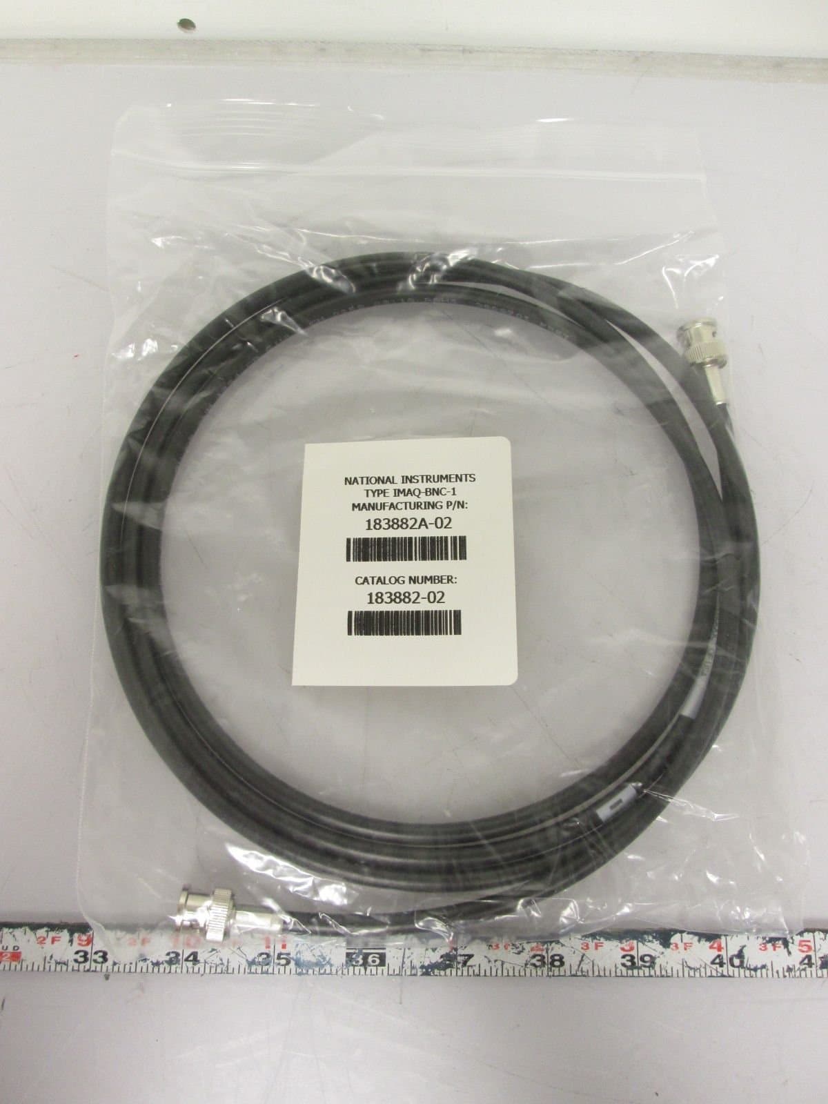 New National Instruments 183882-02 BNC Cable 2m Length Black Sheathing