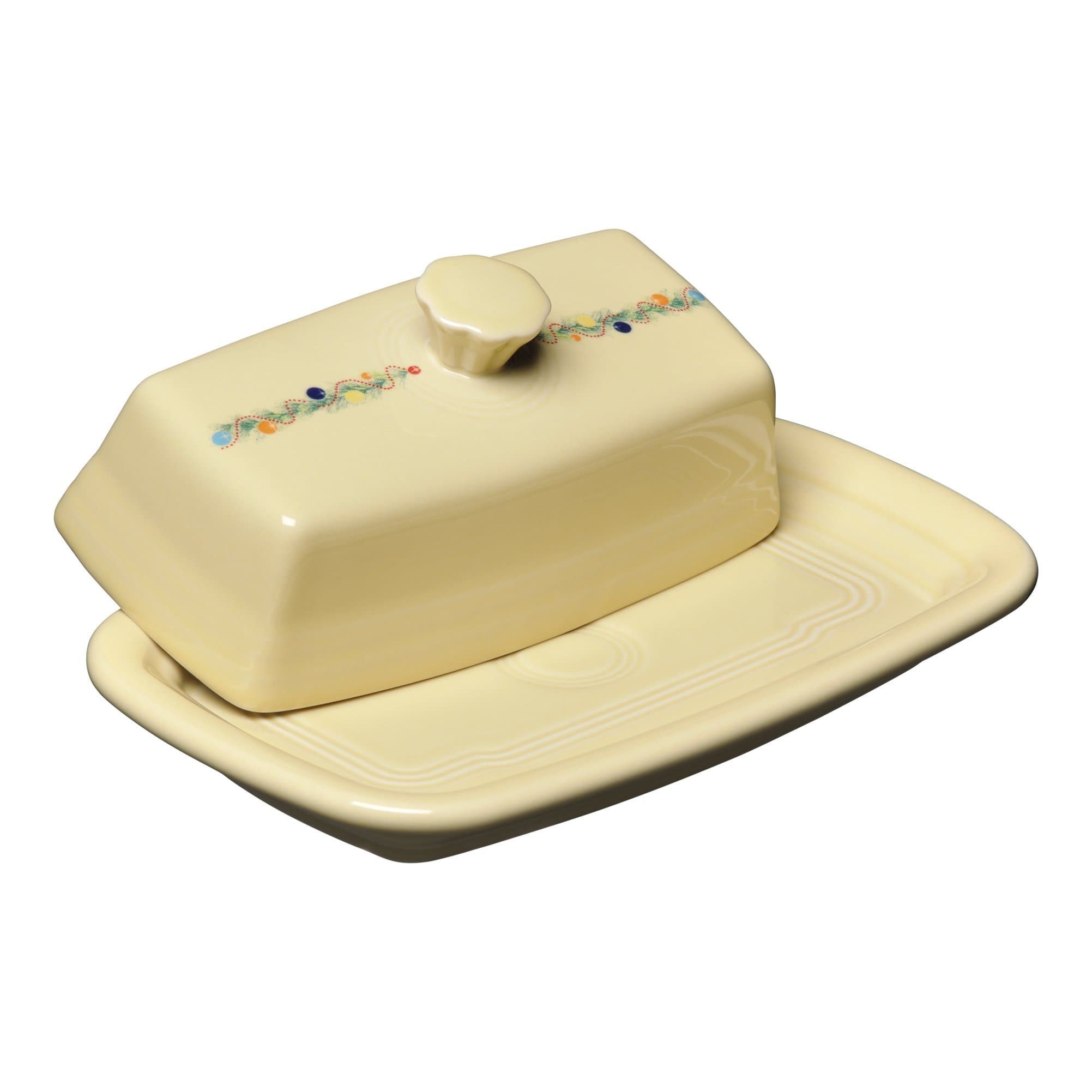 Fiesta Christmas Tree Covered Butter Dish, X-Large