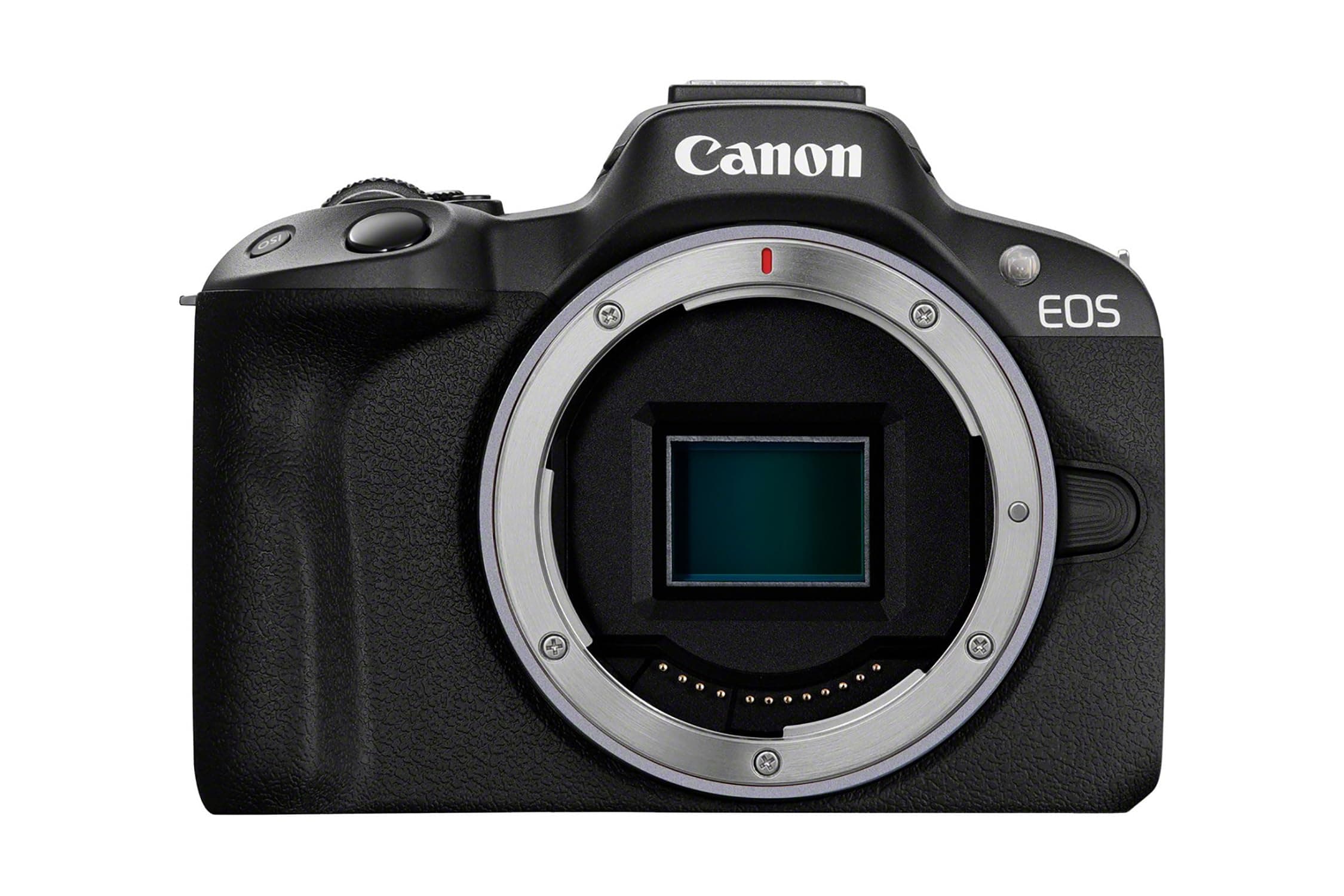 EOS R50 - Compact Mirrorless Digital Camera - 24.2 MP, UHD 4K 30p Video - Dual Pixel CMOS AF II, APS-C Sensor - 15 FPS Continuous Shooting - Vari-Angle Touchscreen, Mic Jack - Bluetooth & Wi-Fi
