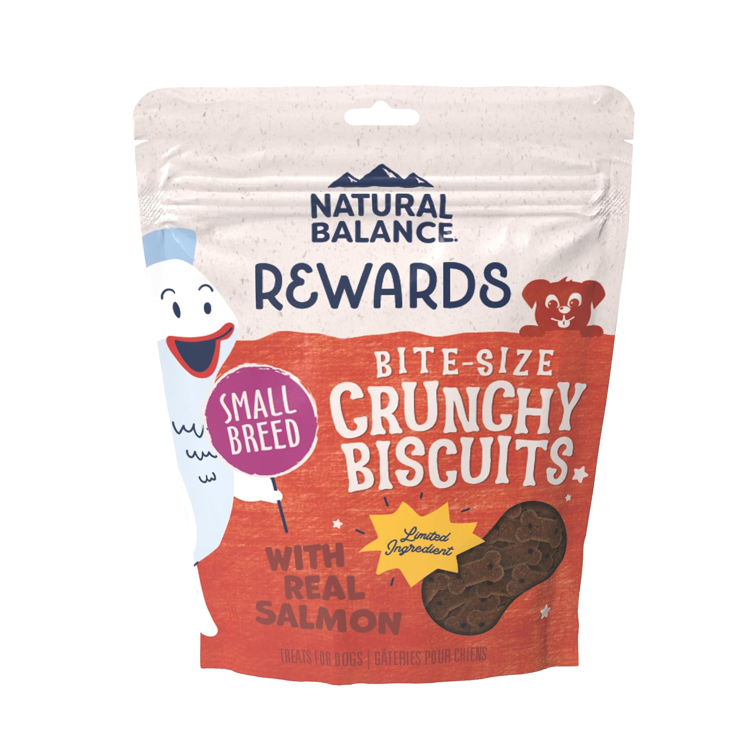 Limited Ingredient Rewards Crunchy Biscuits, Bite-Size Grain-Free Dog Treats for Small-Breed Adult Dogs, Made with Real Salmon, 8 Ounce (Pack of 1)