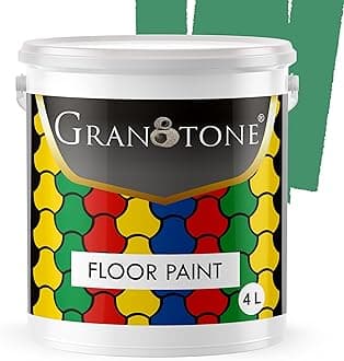 GRANOTONE Floor Paint 4 Litre Dark Green Colour Polyurethane and Acrylic Polymer Based Concrete Sealer Anti Slip Thick and Durable for Cement Floor and Tiles Made in India