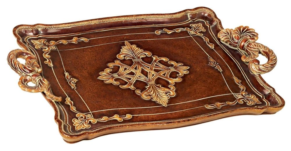 Traditional Serving Tray with Rope Style Handles