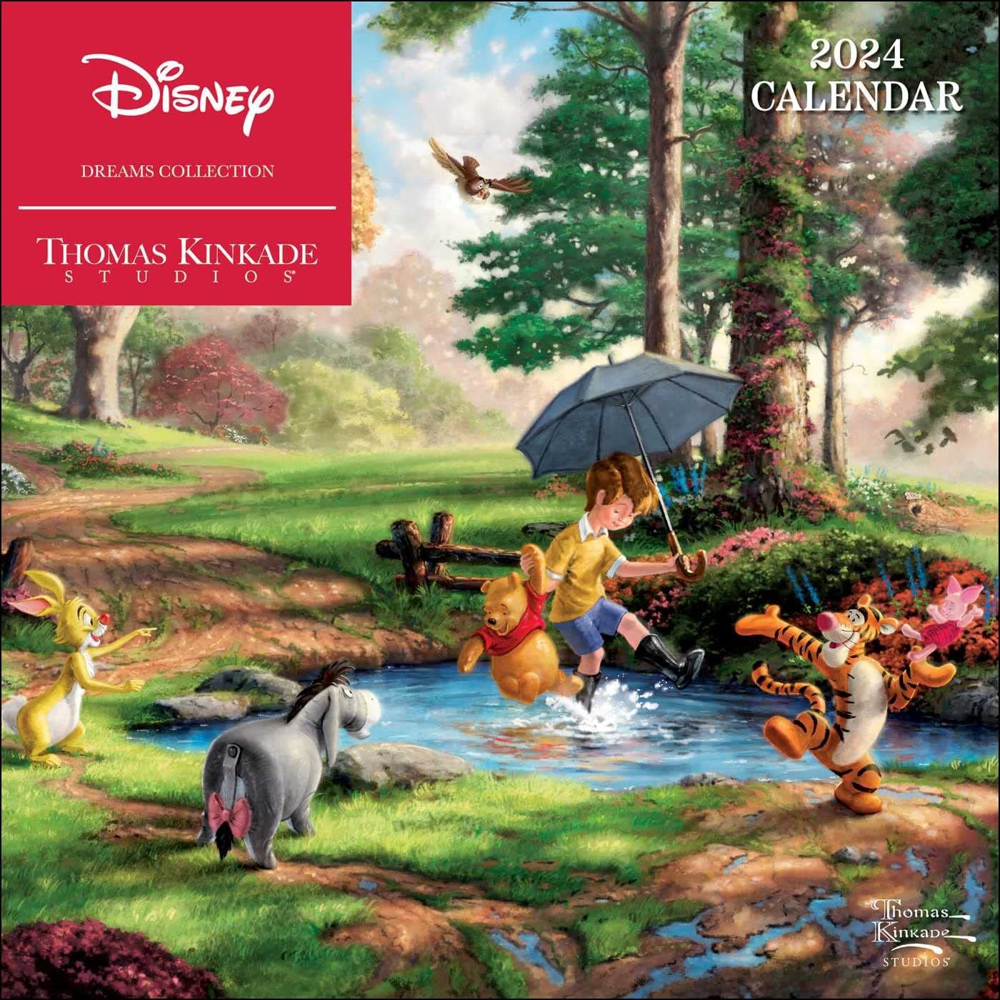 Disney Dreams Collection by Thomas Kinkade Studios 2024 Calendar
