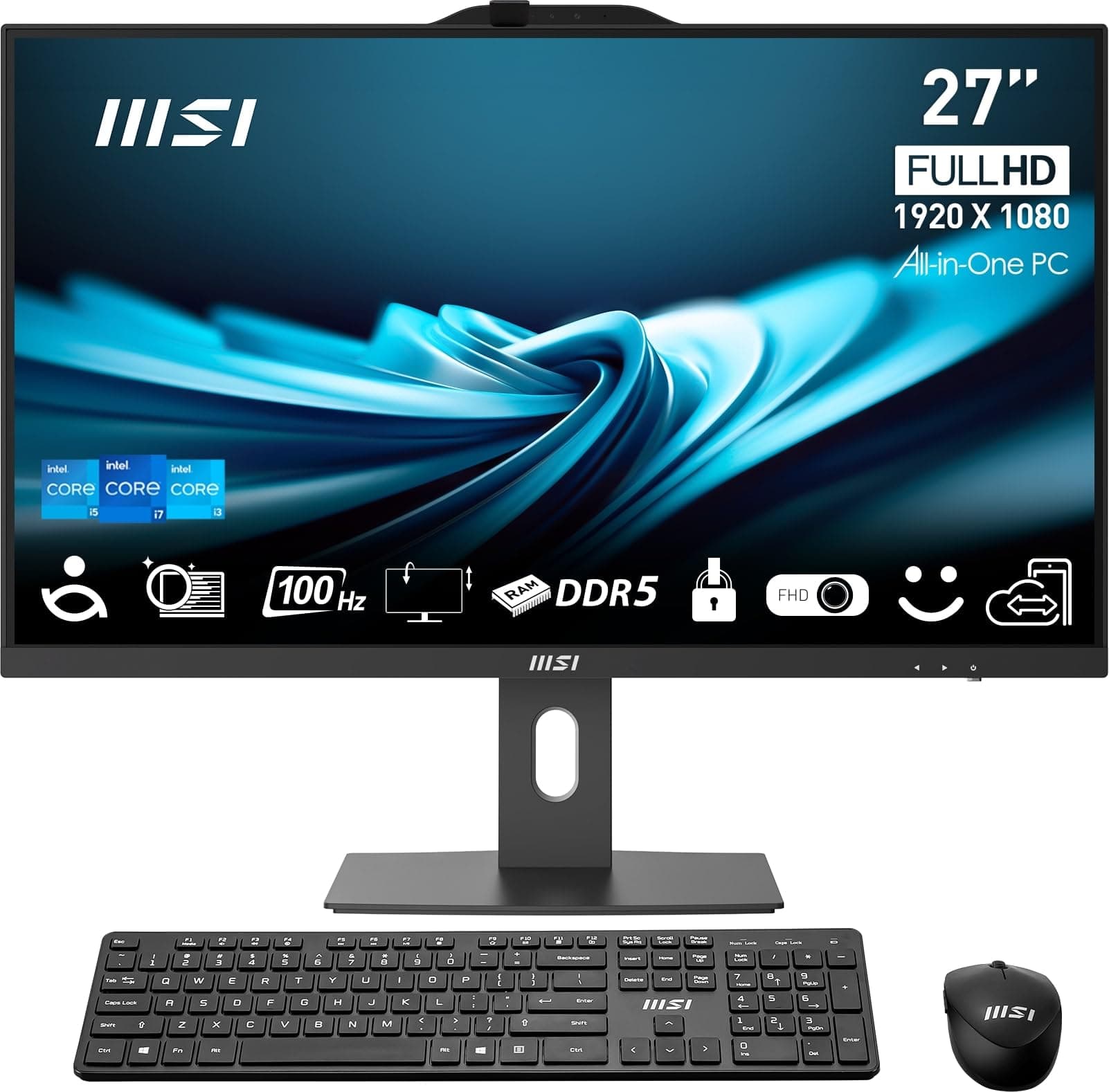PRO AP272P 27” IPS FHD All-in-One PC: Intel Core i7-14700, 16GB DDR5, 1TB m.2 NVMe SSD, WiFi, Adjustable Stand, Keyboard & Mouse, Windows 11 Home: 14M-602US