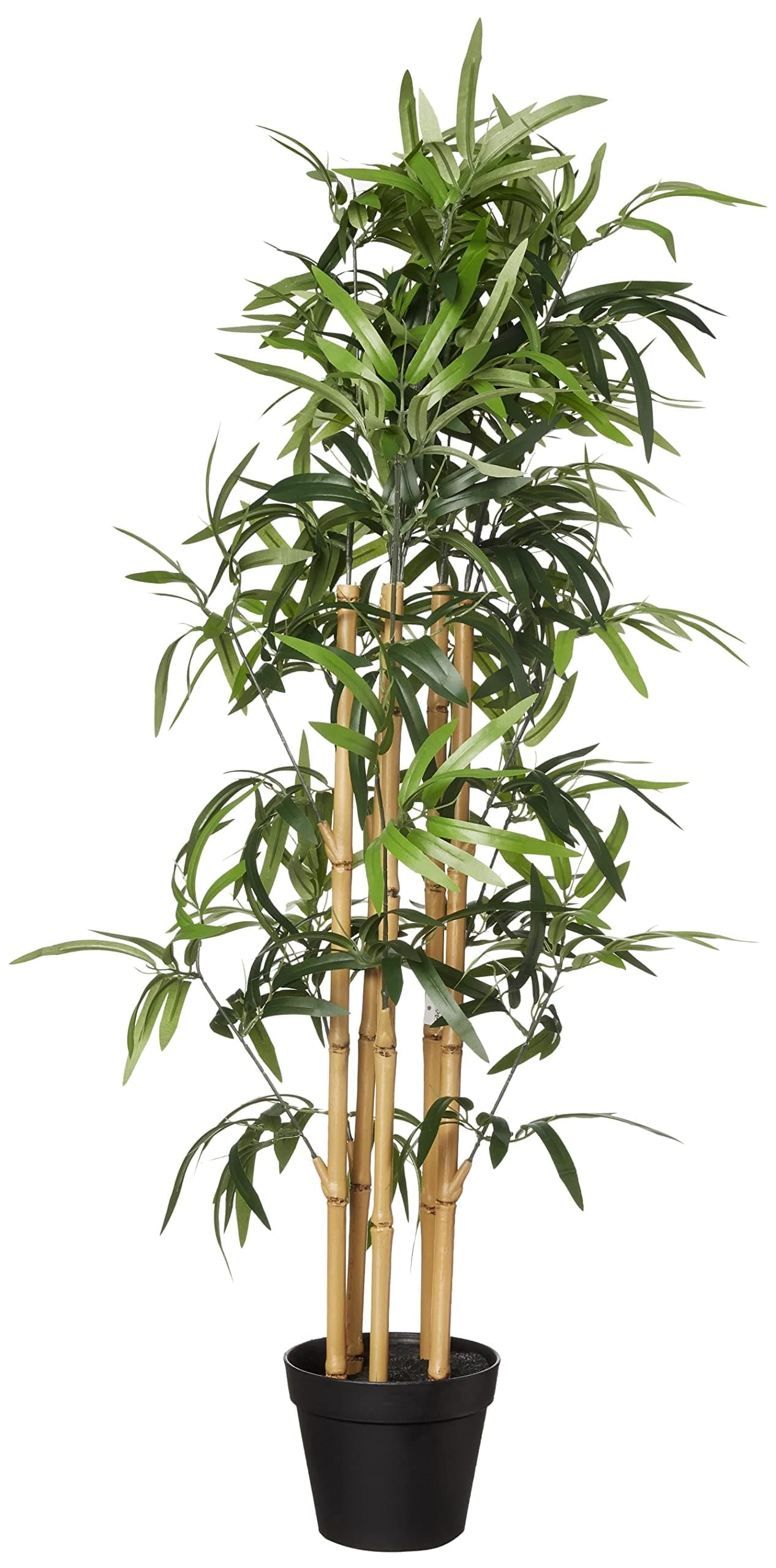 Amazon Basics Artificial Fake Bamboo Plant with Plastic Planter Pot, 100 cm