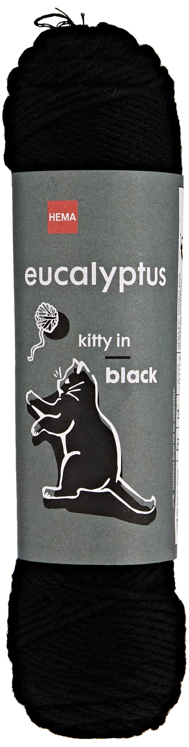 Hema Knit.Yarn Eucalyptus Black, 83M, 1400204