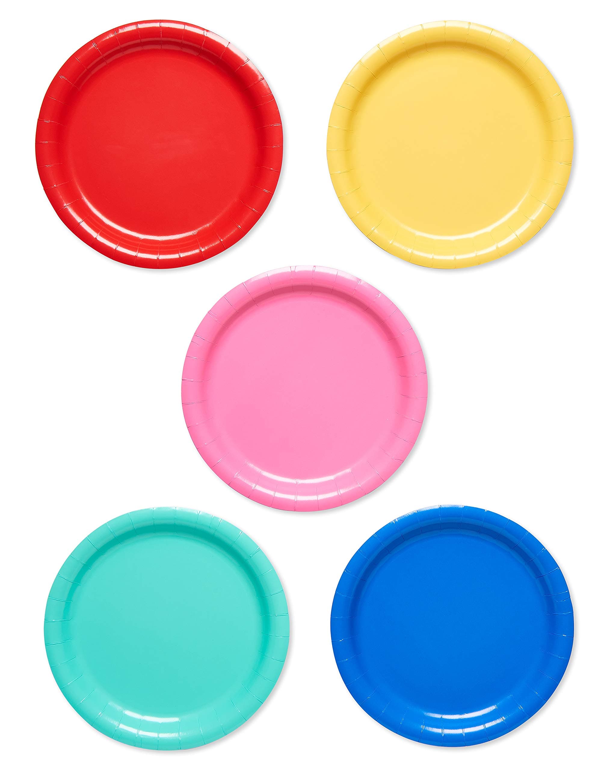 50-Count 9 in. x 9 in. Rainbow Paper Dinner Plates