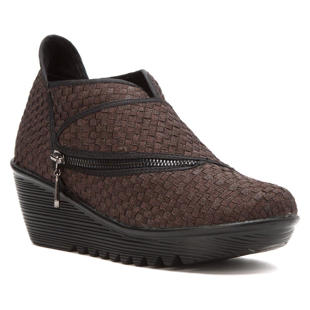Bernie Mev Womens Zig Zag Brown Multi Wedge - 40