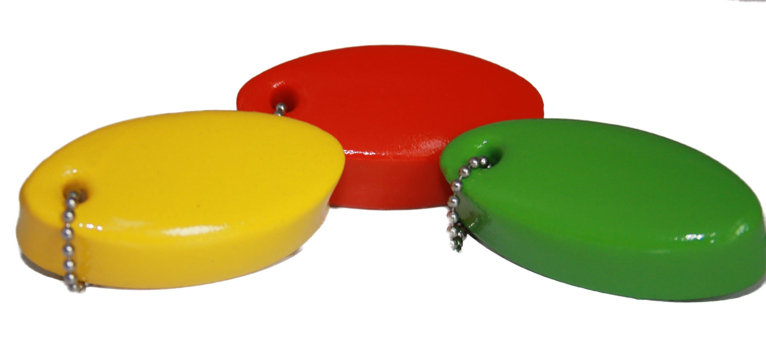 Set of 3 Foam Floating Key Chains 3.25" (Yellow, Orange, Lime Green)