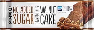Diablo No Added Sugar Cinnamon & Walnut Cake – Healthy Snacks Sweet Treat, Cakes and Desserts for All, Ideal for Snack Time, Tea & Party Treat, Halal & Kosher Approved – 200g (Pack of 1)